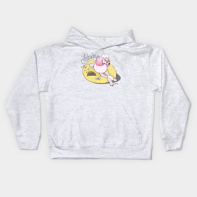 Fabulous Poodle Kids Hoodie by @akaluciarts